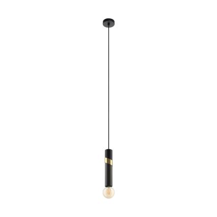 Eglo - Candeeiro suspenso 1xE27/40W/230V preto/dourado