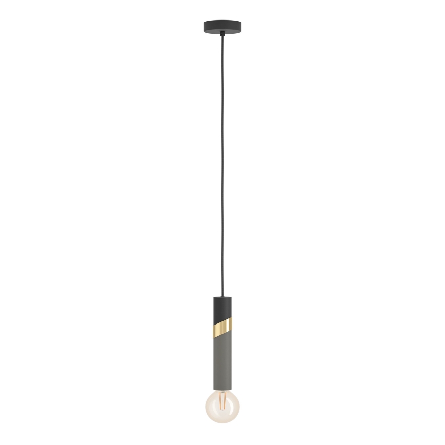 Eglo - Candeeiro suspenso 1xE27/40W/230V preto/dourado