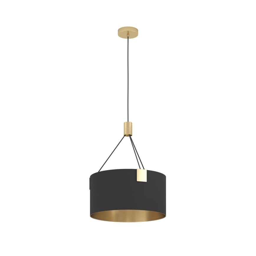 Eglo - Candeeiro suspenso 3xE27/40W/230V preto/dourado