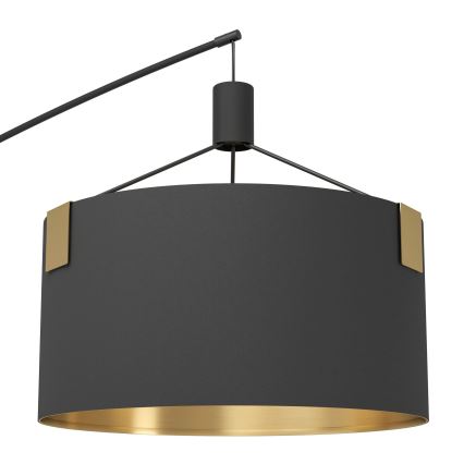 Eglo - Candeeiro de chão 3xE27/40W/230V preto/dourado