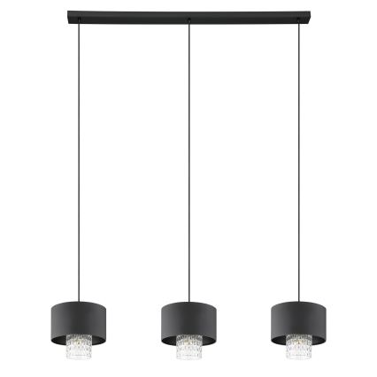 Eglo - Candeeiro suspenso 3xE27/40W/230V preto