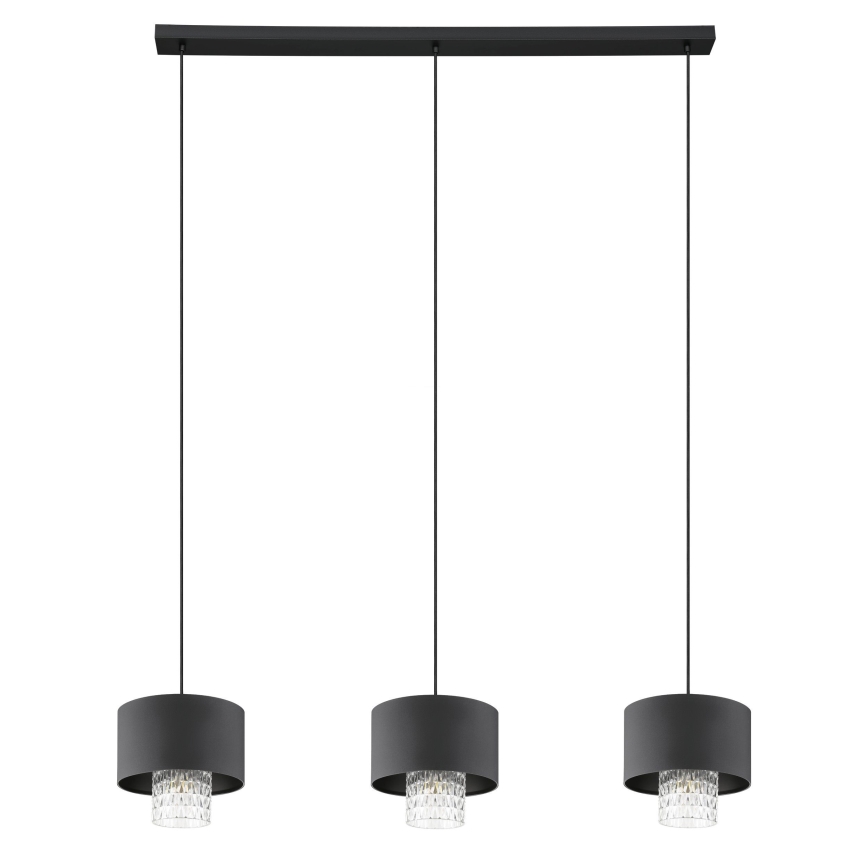 Eglo - Candeeiro suspenso 3xE27/40W/230V preto