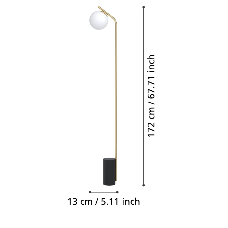 Eglo - Candeeiro de chão 1xE27/40W/230V dourado
