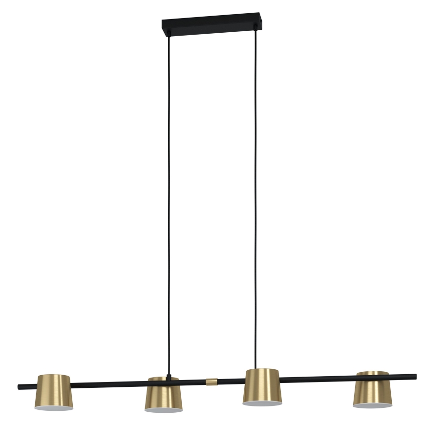 Eglo - Candeeiro suspenso LED 4xGU10/4,6W/230V 3000K dourado
