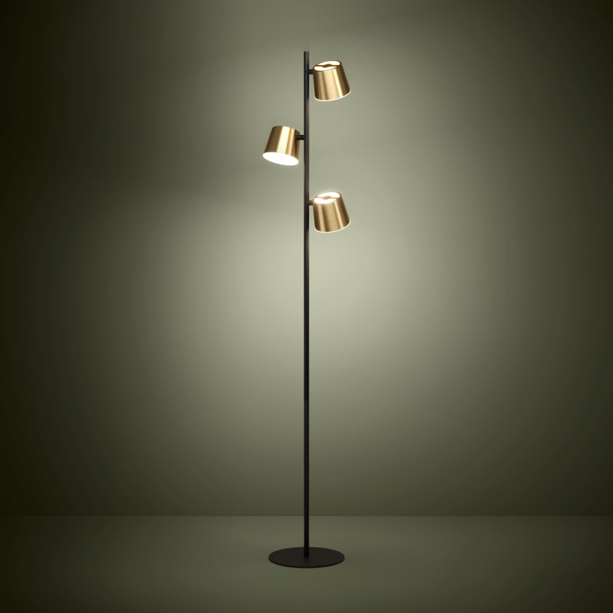Eglo - Candeeiro de chão LED 3xGU10/4,6W/230V 3000K dourado
