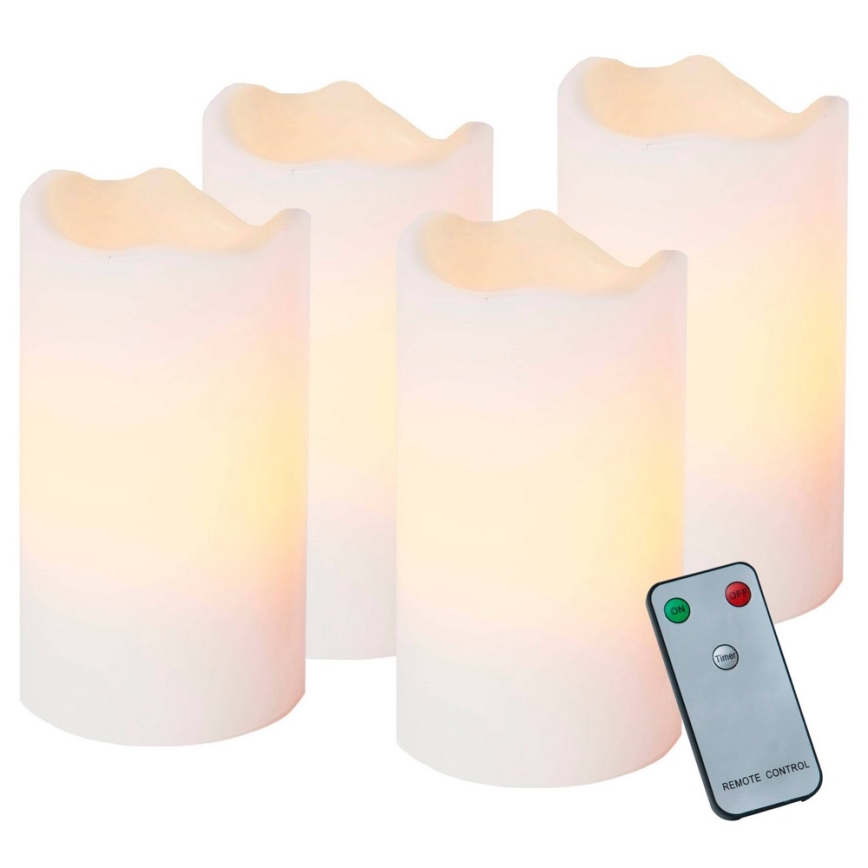 Eglo - CONJUNTO 4x Decoração de Natal LED 2xLED/0,18W/2xCR2032 + controlo remoto