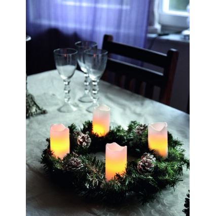 Eglo - CONJUNTO 4x Decoração de Natal LED 2xLED/0,18W/2xCR2032 + controlo remoto