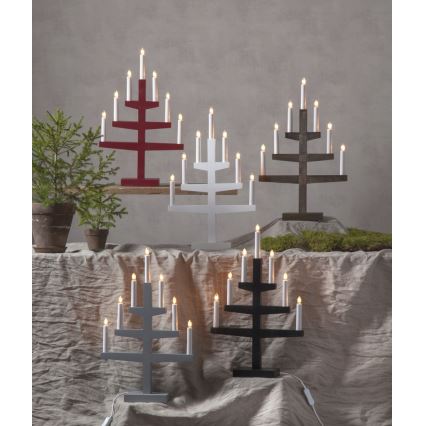 Eglo - Castiçal de Natal 7xE10/3W/230V branco
