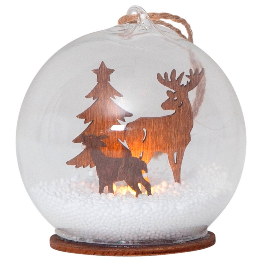 Eglo - Decoração de Natal LED 1xLED/0,06W/1xCR2032 castanho