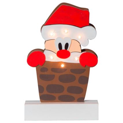 Eglo - Decoração de Natal LED 6xLED/0,06W/2xAA Pai Natal
