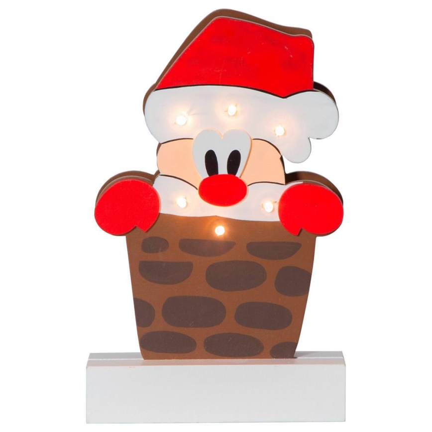Eglo - Decoração de Natal LED 6xLED/0,06W/2xAA Pai Natal