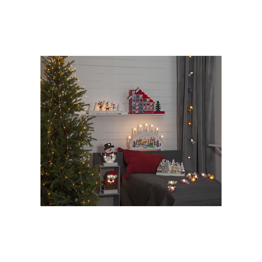 Eglo - Decoração de Natal LED 6xLED/0,06W/2xAA Pai Natal
