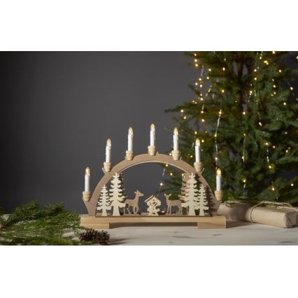 Eglo - Castiçal de Natal LED 10xLED/0,03W/2xAA