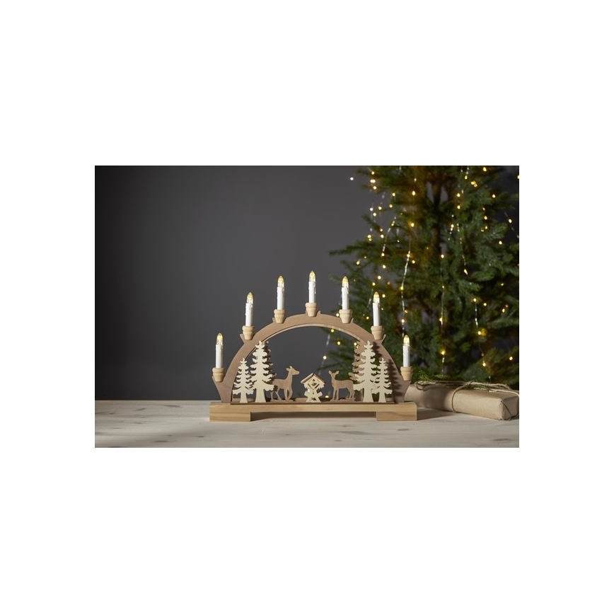 Eglo - Castiçal de Natal LED 10xLED/0,03W/2xAA