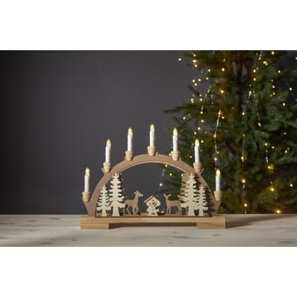 Eglo - Castiçal de Natal LED 10xLED/0,03W/2xAA