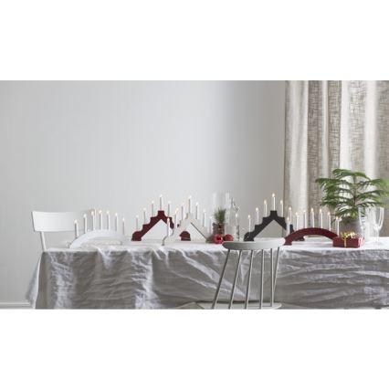 Eglo - Castiçal de Natal 7xE10/3W/230V vermelho