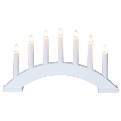 Eglo - Castiçal de Natal 7xE10/3W/230V branco