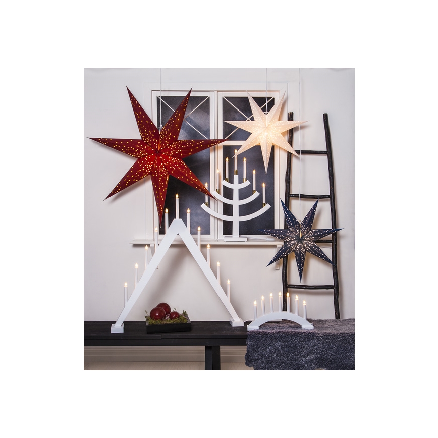 Eglo - Castiçal de Natal 7xE10/3W/230V branco