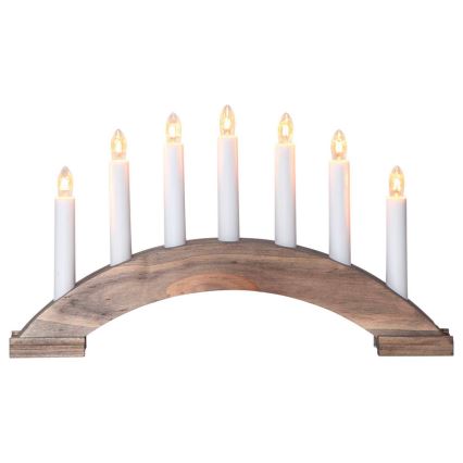 Eglo - Castiçal de Natal 7xE10/3W/230V castanho