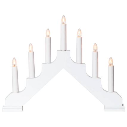 Eglo - Castiçal de Natal 7xE10/3W/230V branco