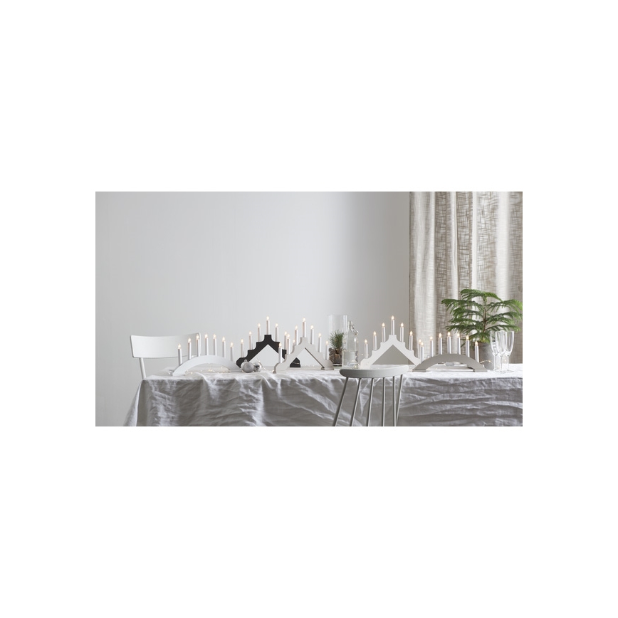 Eglo - Castiçal de Natal 7xE10/3W/230V branco