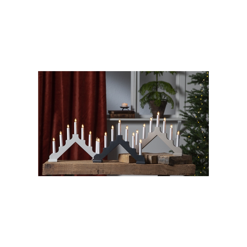 Eglo - Castiçal de Natal 7xE10/3W/230V branco