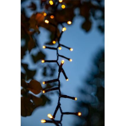 Eglo - Corrente exterior de Natal LED 800xLED 21m IP44 branco quente