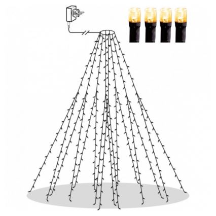 Eglo - Corrente exterior de Natal LED 360xLED 2m IP44 branco quente