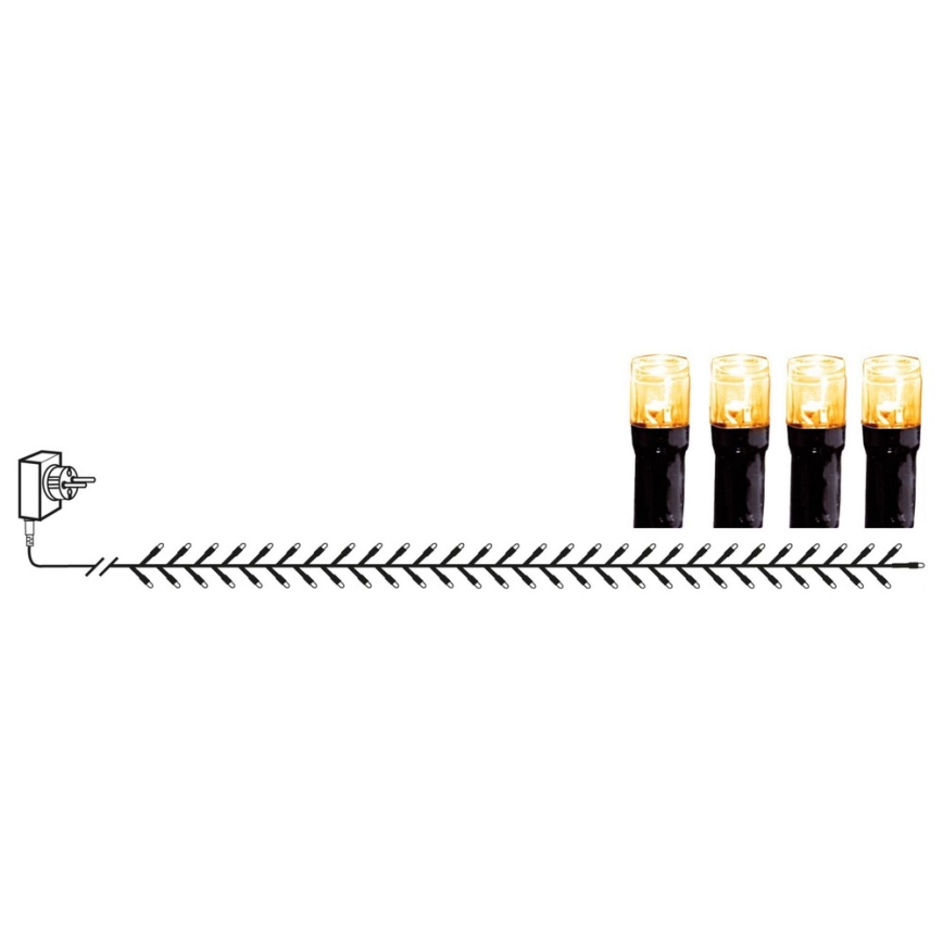 Eglo - Corrente exterior de Natal LED 1200xLED 24m IP44 branco quente