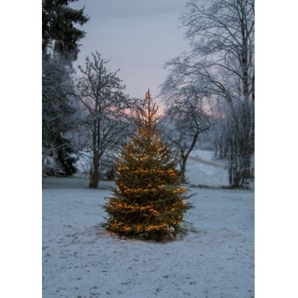 Eglo - Corrente exterior de Natal LED 1200xLED 24m IP44 branco quente