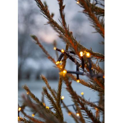 Eglo - Corrente exterior de Natal LED 1200xLED 24m IP44 branco quente