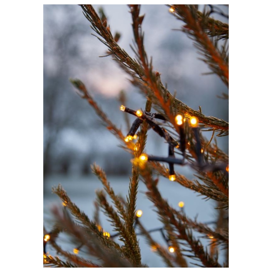 Eglo - Corrente exterior de Natal LED 1200xLED 24m IP44 branco quente