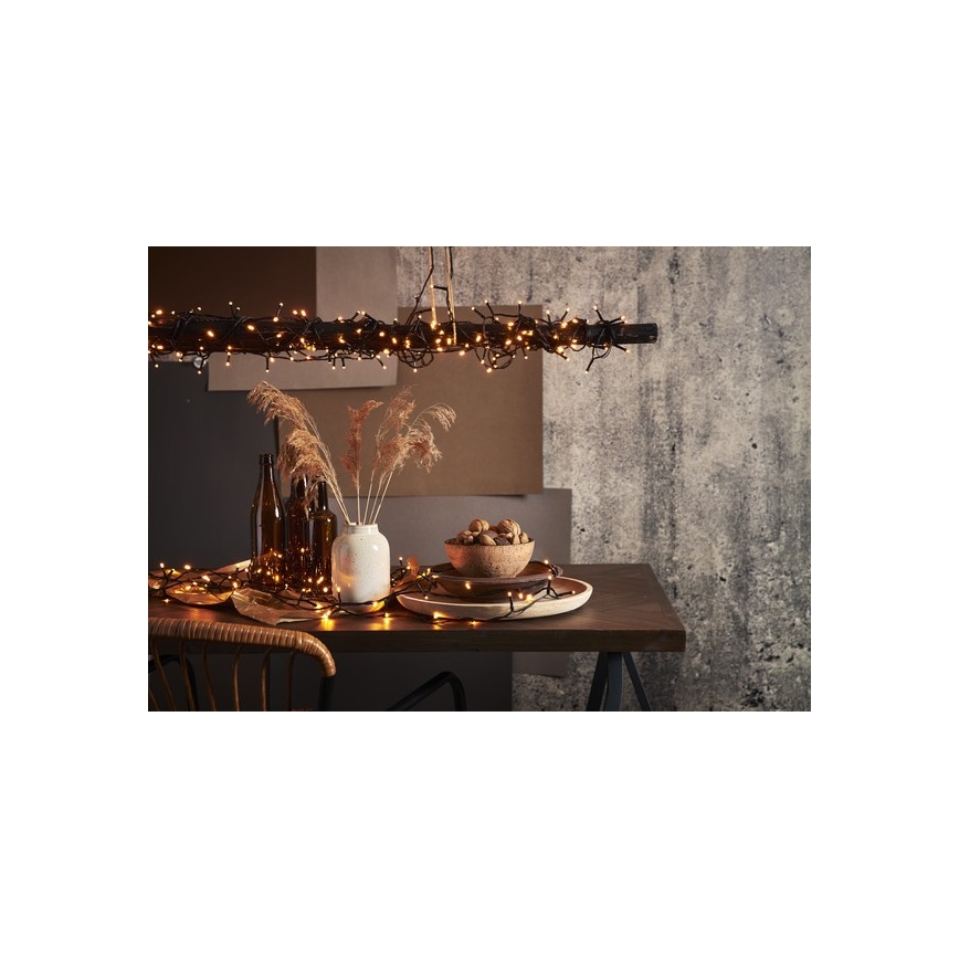 Eglo - Corrente exterior de Natal LED 180xLED 17,6m IP44 branco quente