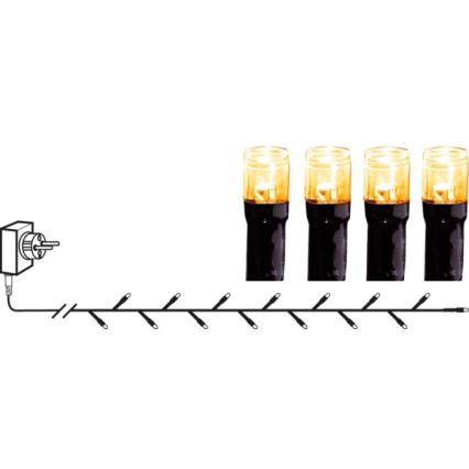 Eglo - Corrente exterior de Natal LED 180xLED 17,6m IP44 branco quente