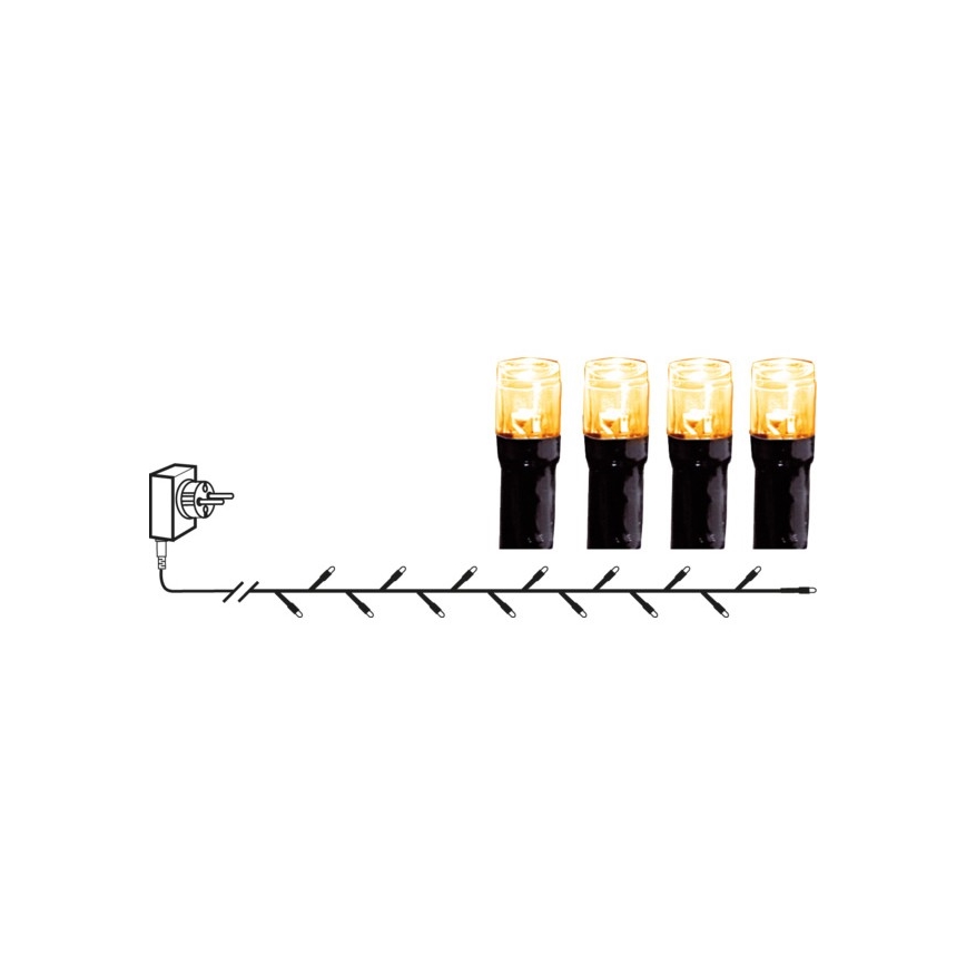 Eglo - Corrente exterior de Natal LED 180xLED 17,6m IP44 branco quente