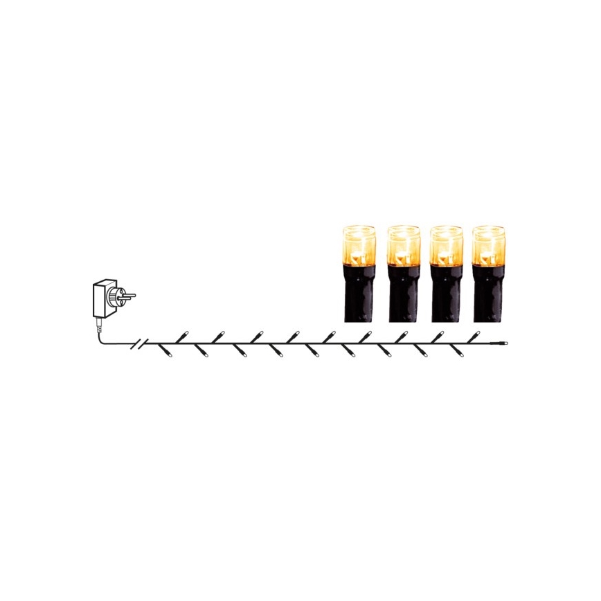 Eglo - Corrente exterior de Natal LED 80xLED 5,6m IP44 branco quente