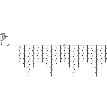 Eglo - Corrente exterior de Natal LED 240xLED 5,9m branco quente IP44