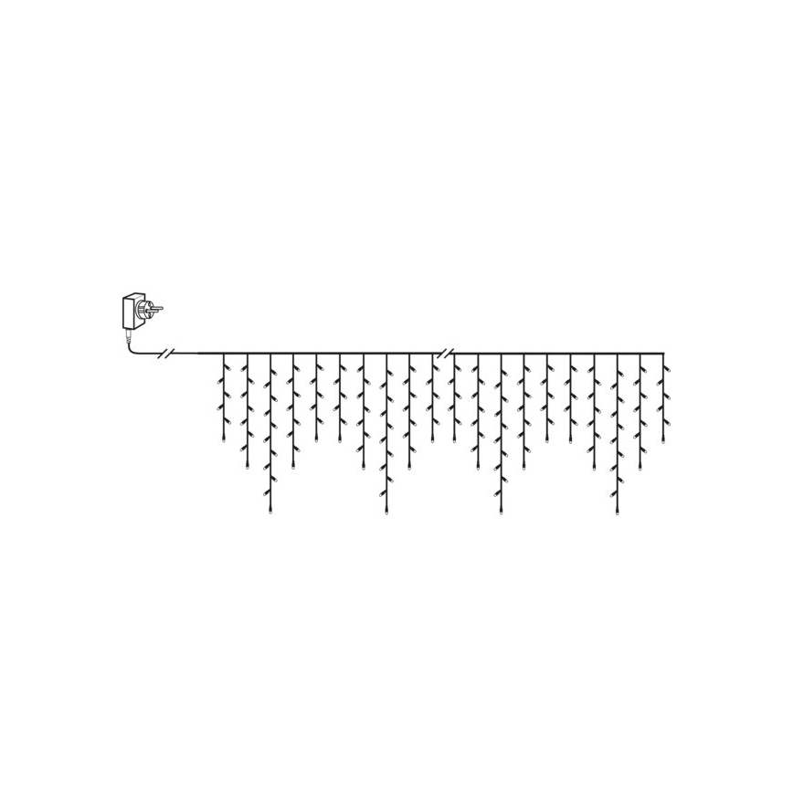 Eglo - Corrente exterior de Natal LED 240xLED 5,9m branco quente IP44
