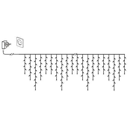 Eglo 410824 - Corrente de Natal LED para exterior 480xLED/17x0,55m IP44 branco quente