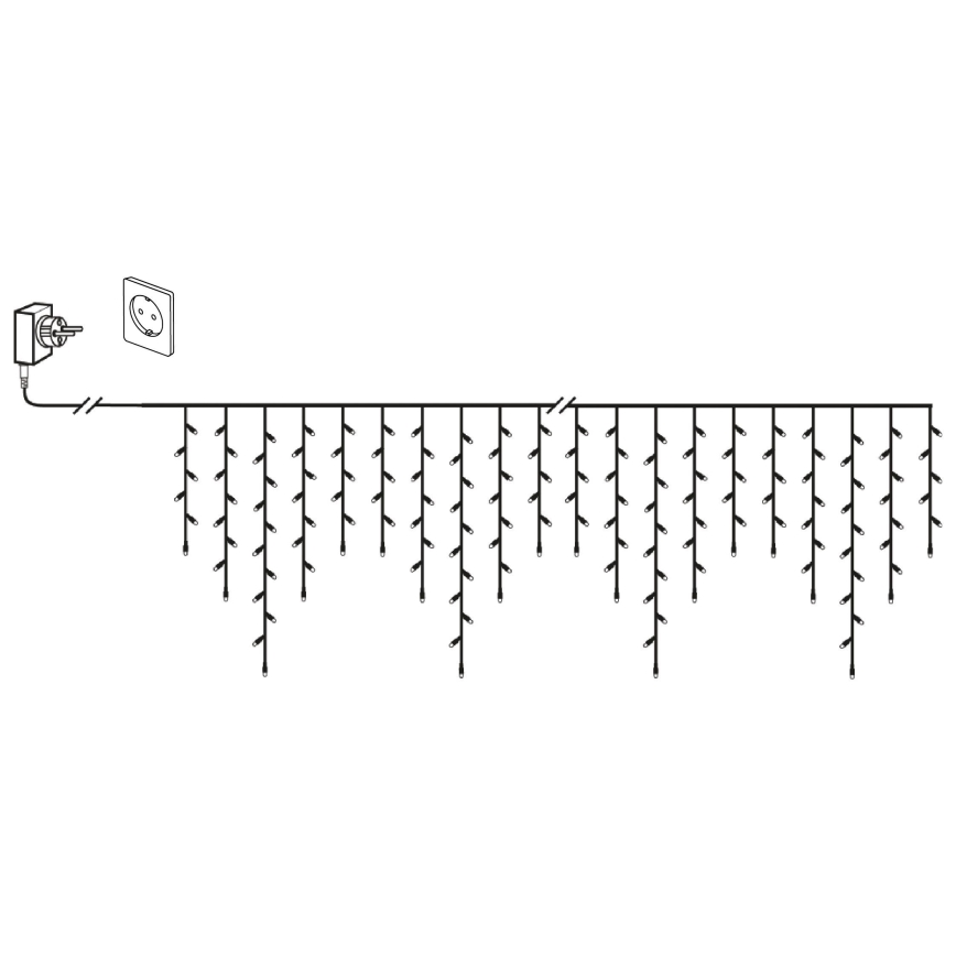 Eglo 410824 - Corrente de Natal LED para exterior 480xLED/17x0,55m IP44 branco quente