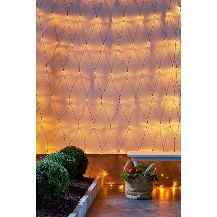 Eglo - Corrente exterior de Natal LED 160xLED 2m IP44 branco quente