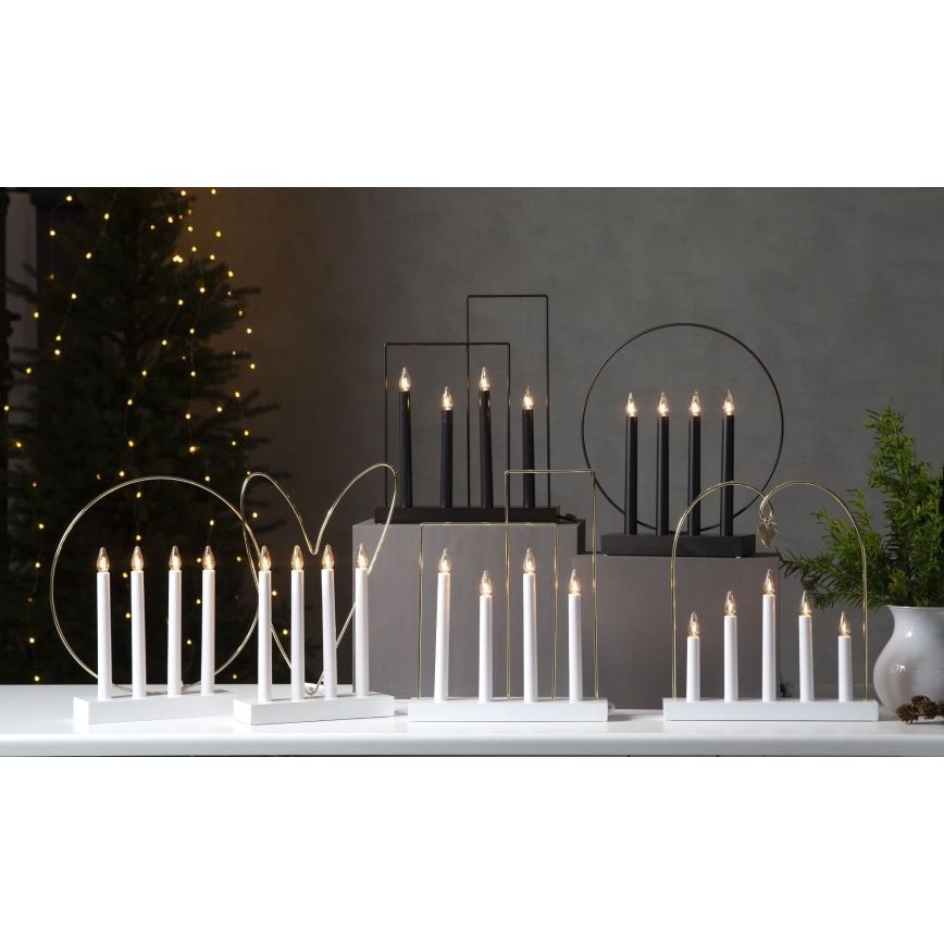 Eglo - Candelabro de Natal 4xE10/3W/230V branco
