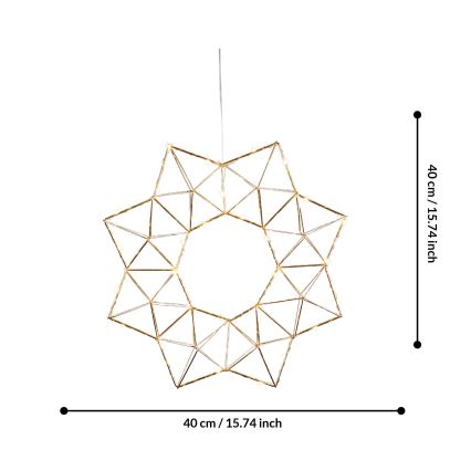 Eglo 411017 - Decoração de Natal LED EDGE LED/1,92W/3/230V estrela