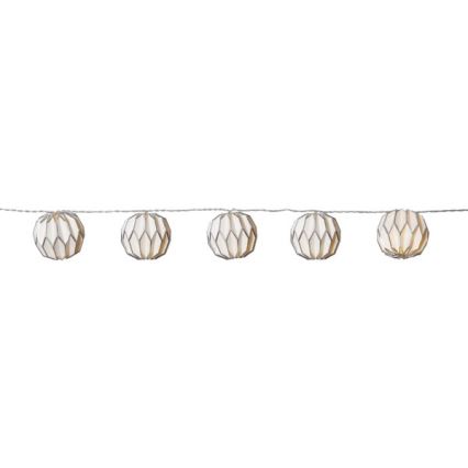 Eglo - Corrente de Natal LED 10xLED/3xAA 2,75m branco/prateado