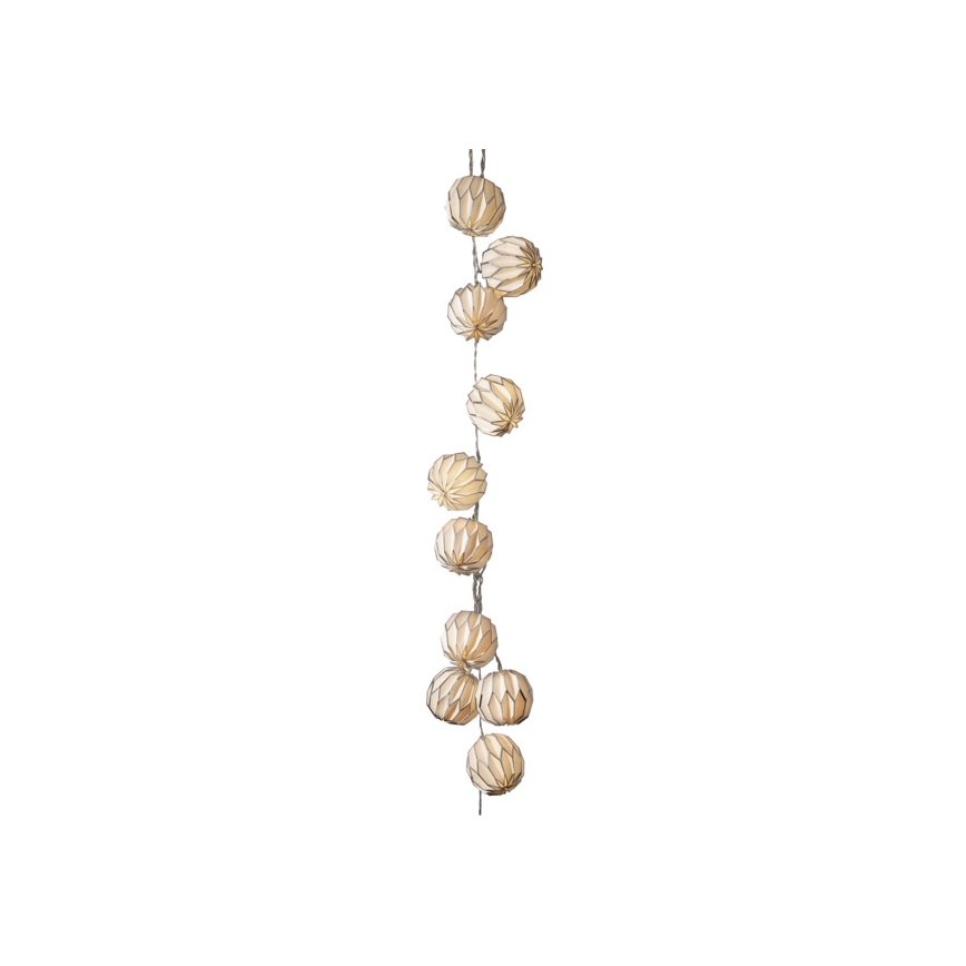 Eglo - Corrente de Natal LED 10xLED/3xAA 2,75m branco/prateado