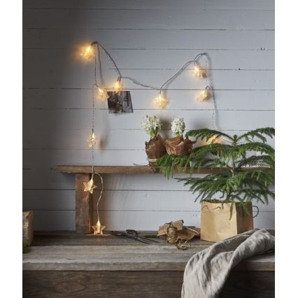 Eglo - Corrente de Natal LED 10xLED 2,1m branco quente