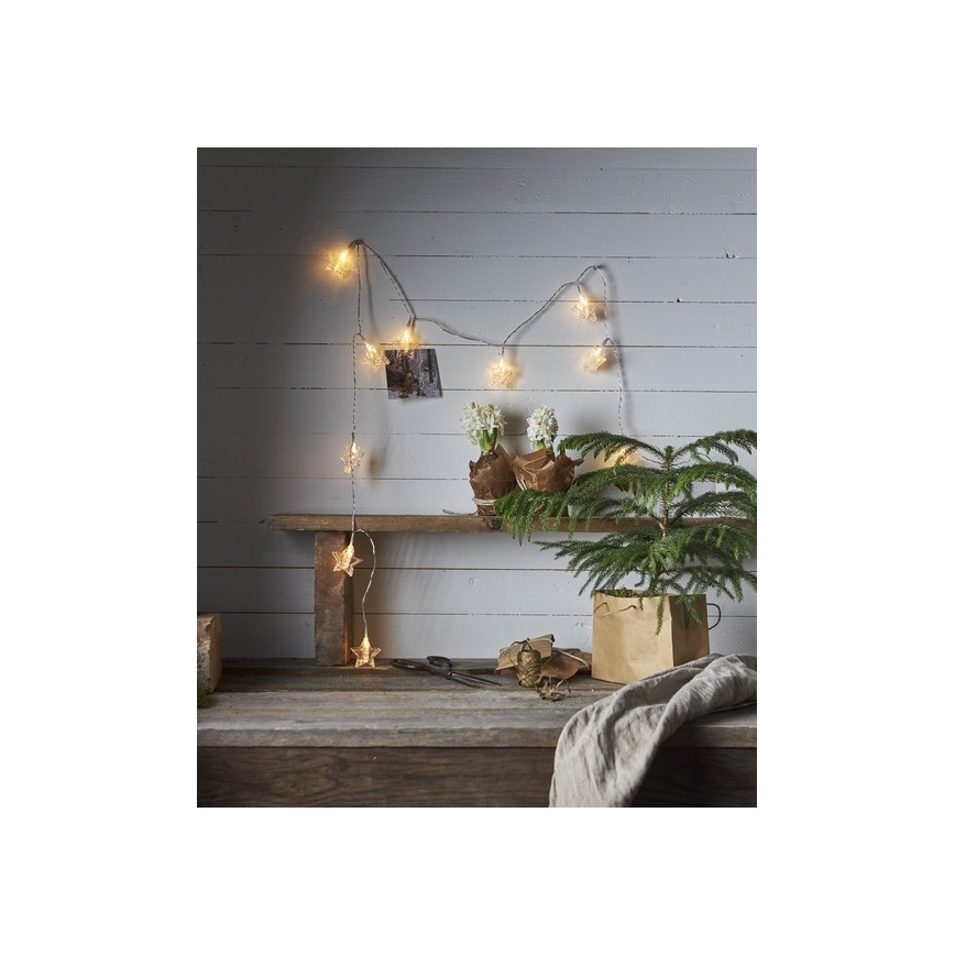 Eglo - Corrente de Natal LED 10xLED 2,1m branco quente