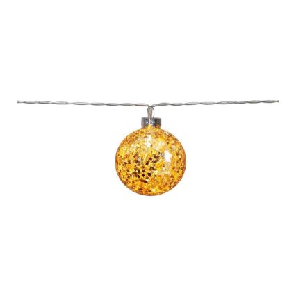 Eglo 411115 -  Corrente de Natal LED GLITTER 10xLED/2xAA 1,65m branco quente
