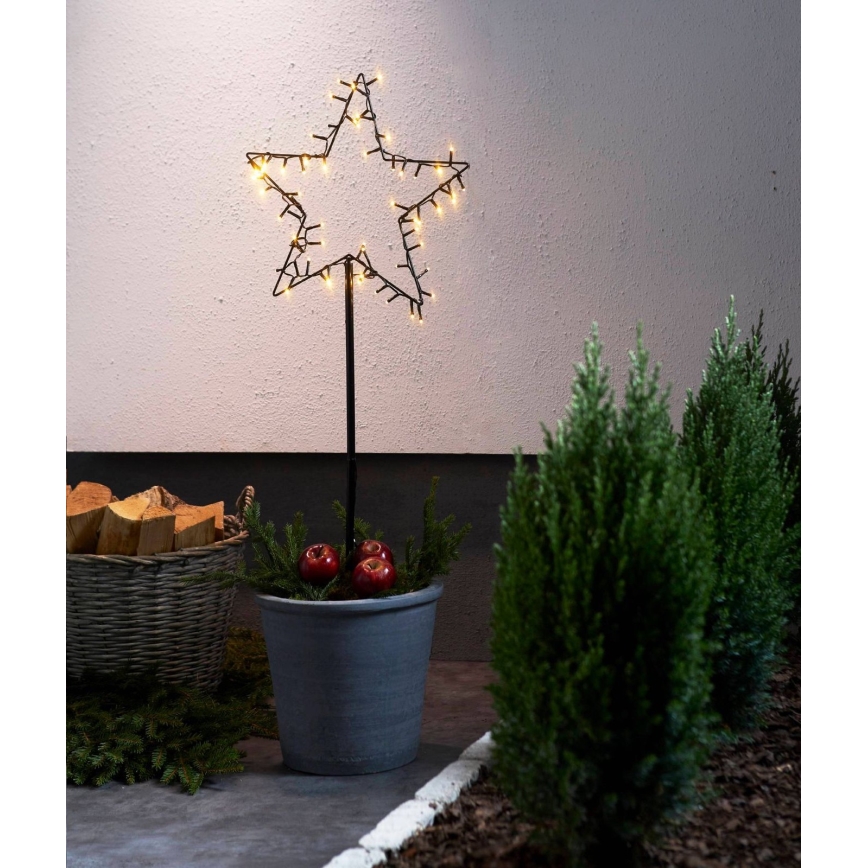 Eglo - Decoração exterior de Natal LED LED/4xAA IP44 estrela