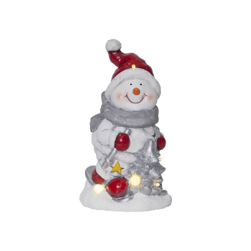 Eglo - Decoração de Natal LED  6xLED/0,06W/2xAAA boneco de neve